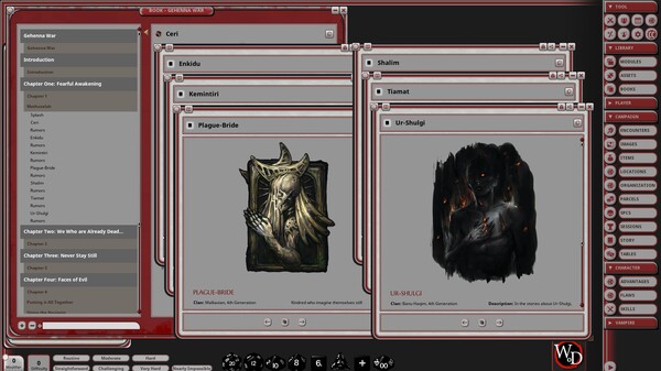 Screenshot z Fantasy Grounds - Gehenna War Screenshot z Fantasy Grounds - Gehenna War