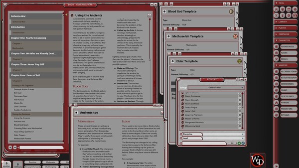 Screenshot z Fantasy Grounds - Gehenna War Screenshot z Fantasy Grounds - Gehenna War