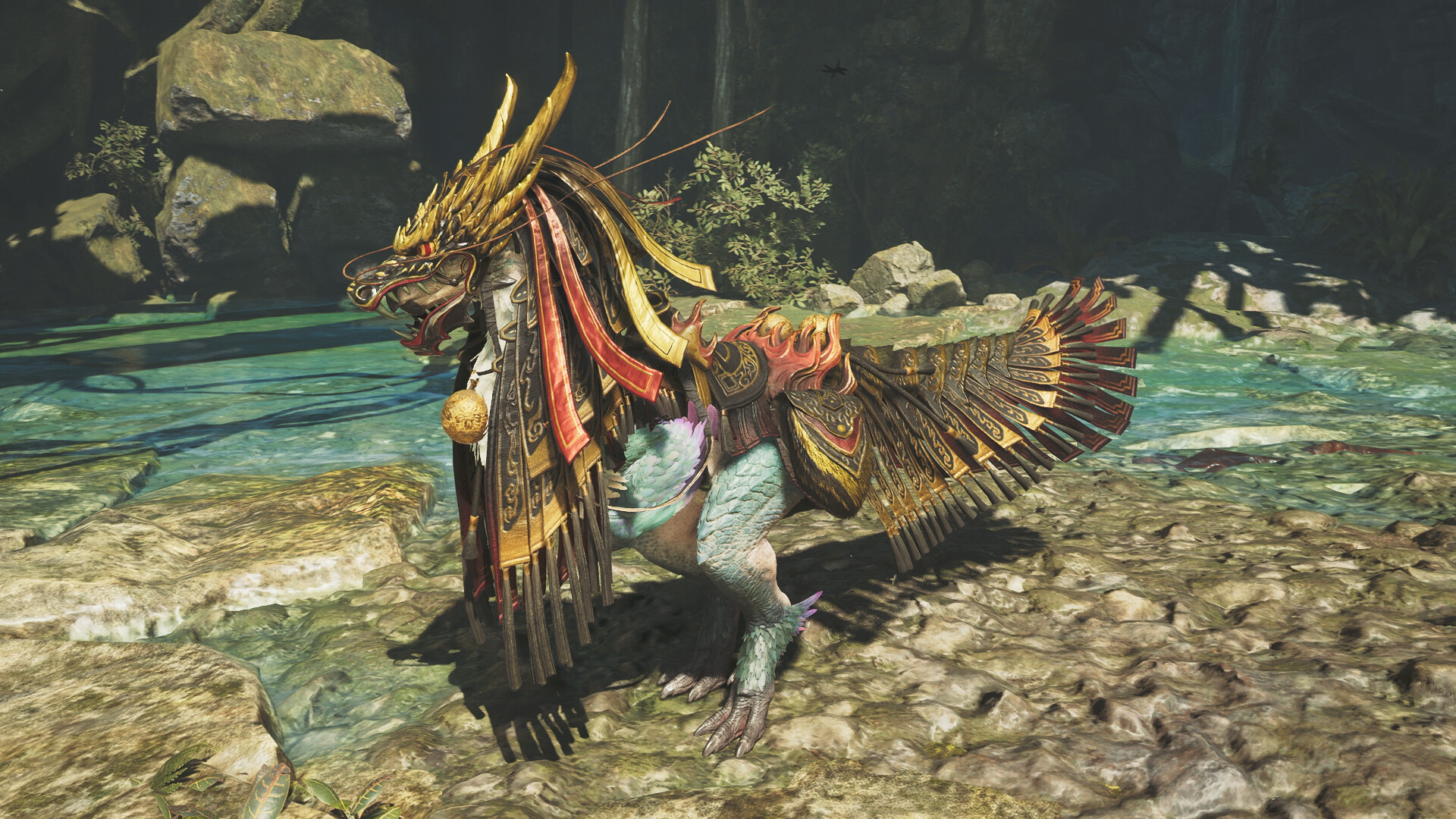 Monster Hunter Wilds - Seikret Decoration: Majestic Dragon's Caparison Featured Screenshot #1