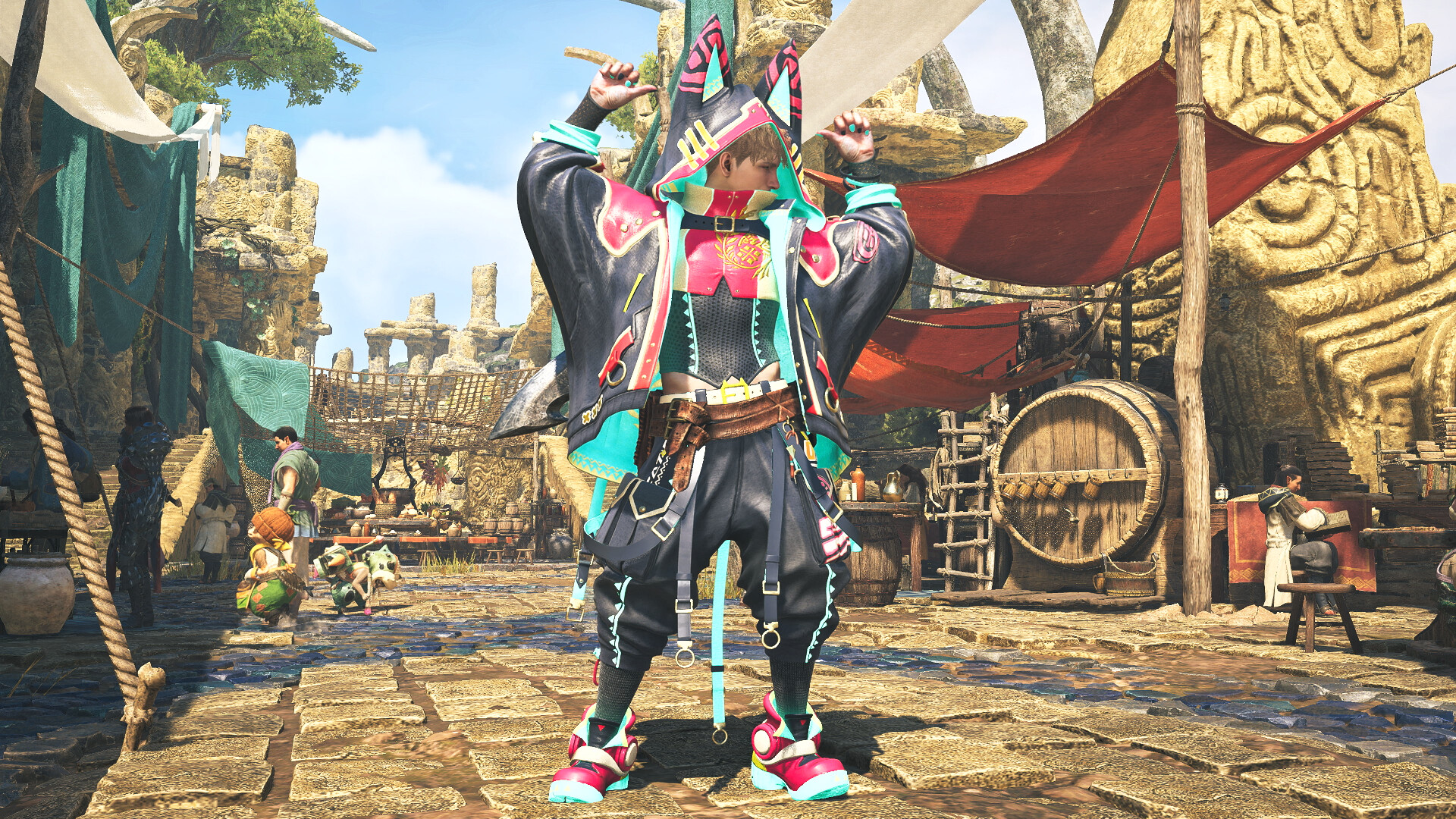 Monster Hunter Wilds - Hunter Layered Armor Set: Cypurrpunk Featured Screenshot #1