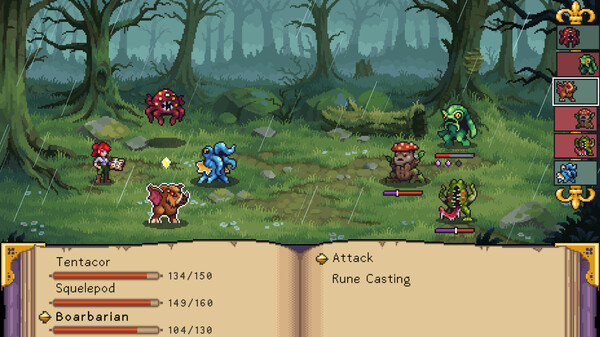 Screenshot of Book of Abominations gameplay showing in-action mechanics