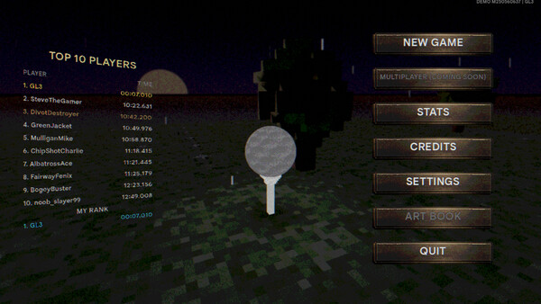 Screenshot of Golf-Like gameplay showing in-action mechanics