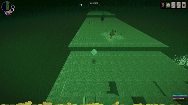 Screenshot of Golf-Like gameplay showing in-action mechanics