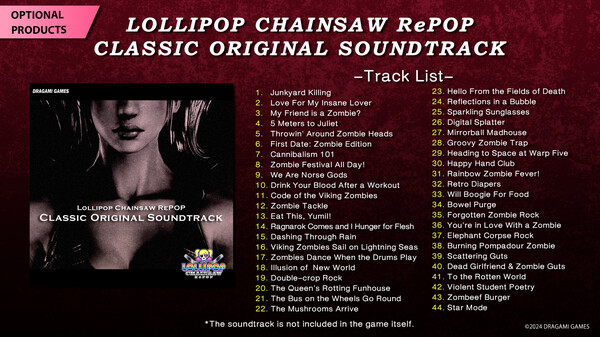 LOLLIPOP CHAINSAW RePOP CLASSIC ORIGINAL SOUNDTRACK