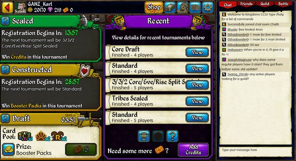Kingdoms CCG screenshot