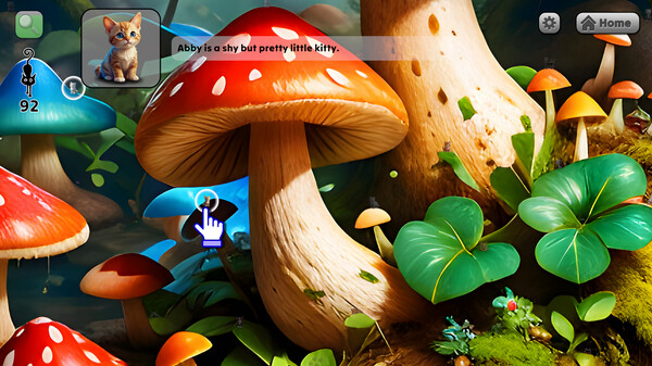 Screenshot of Itty Bitty Little Kitties gameplay showing in-action mechanics