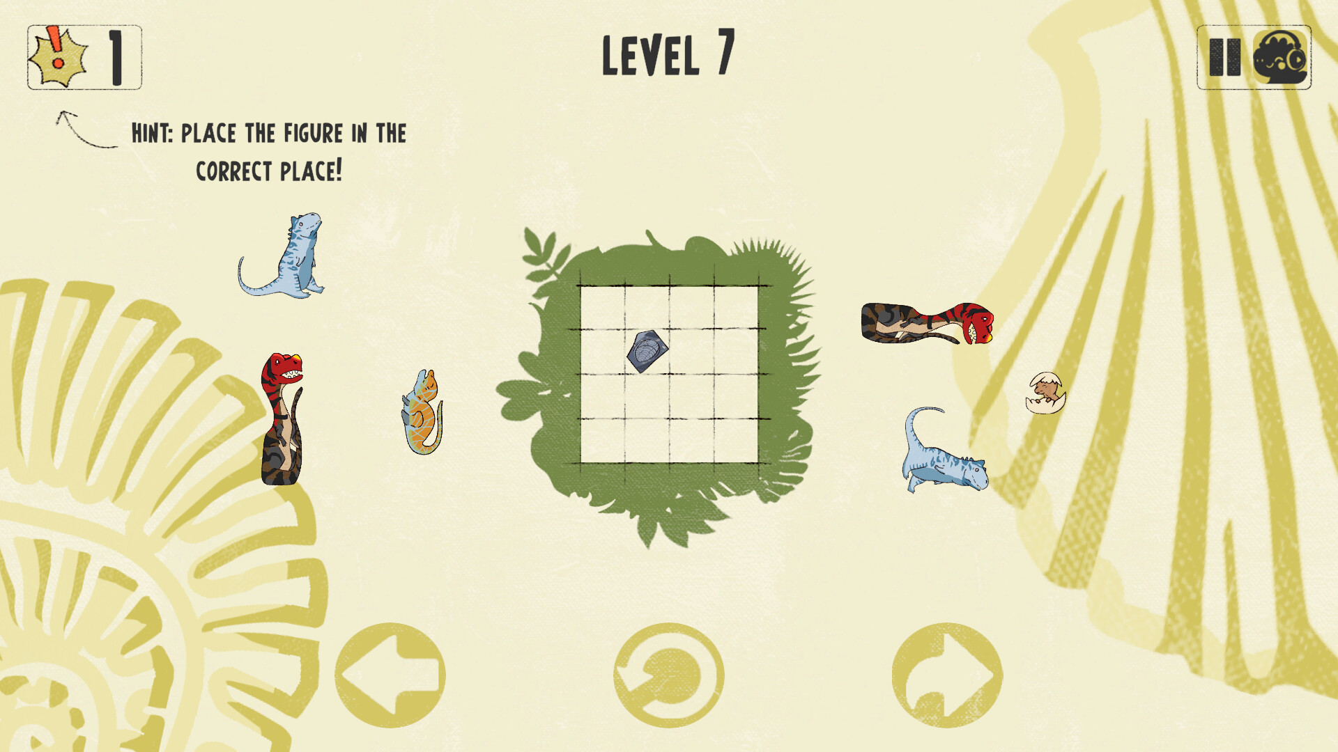 #1. Dinosaurs in Place (Steam) Podle: Clack Clack Games