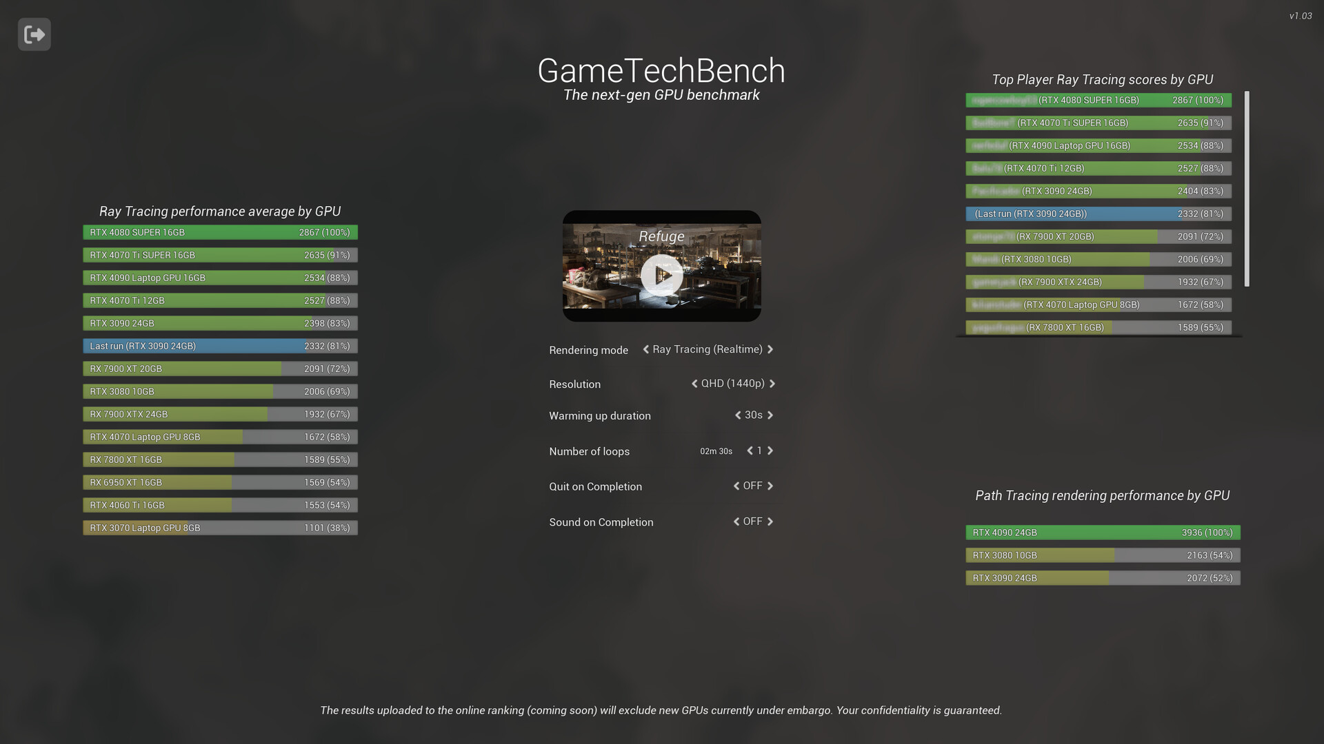 GameTechBench screenshot 1