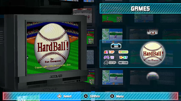 Screenshot of Accolade Sports Collection (QUByte Classics) gameplay showing in-action mechanics