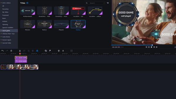 Скриншот из Movavi Video Editor 2025 - Cinematic Set