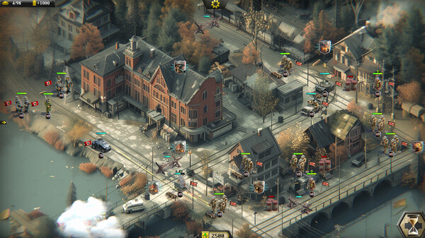 Screenshot of Frontline: Assault Corps WW2 gameplay showing in-action mechanics