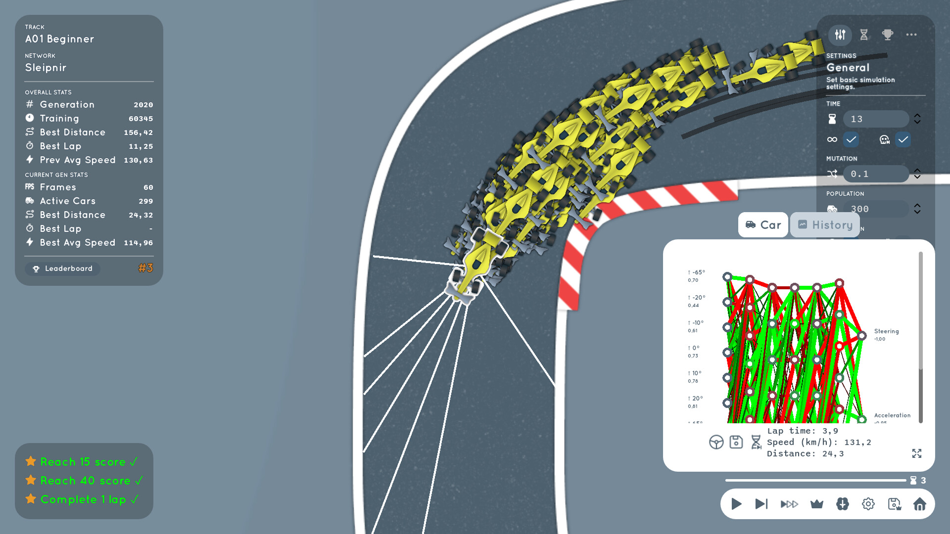 #1. AI Learns To Drive (Steam) 由: ActivationFunction