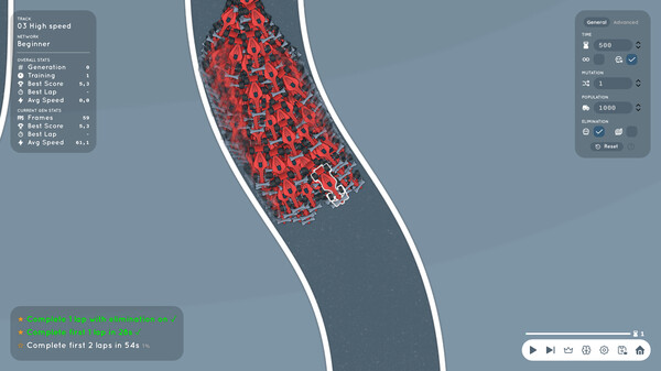 Screenshot z AI Learns To Drive