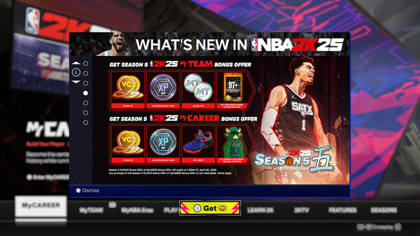 NBA 2K25 MyCAREER Bonus Offer: Season 5 for steam NBA 2K25 MyCAREER Bonus Offer: Season 5 for steam