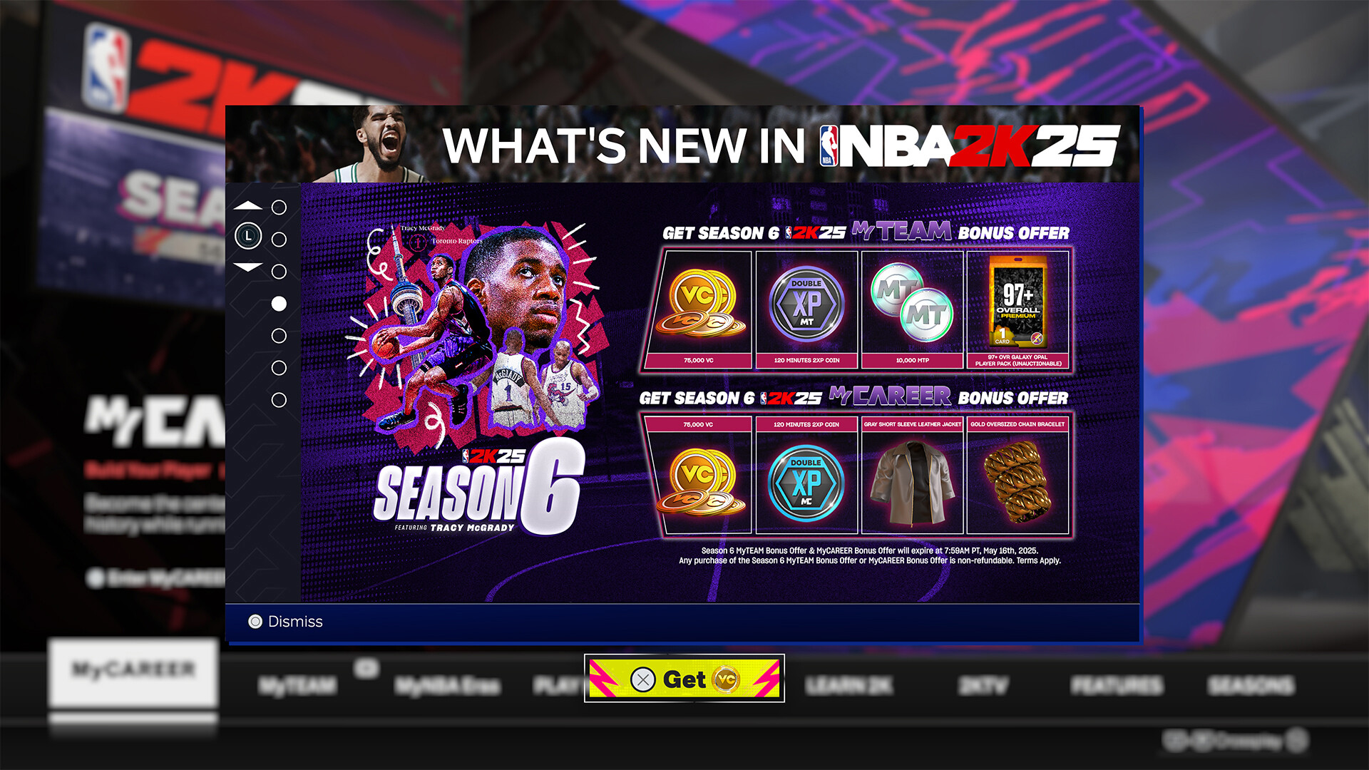NBA 2K25 MyCAREER Bonus Offer: Season 6 Featured Screenshot #1