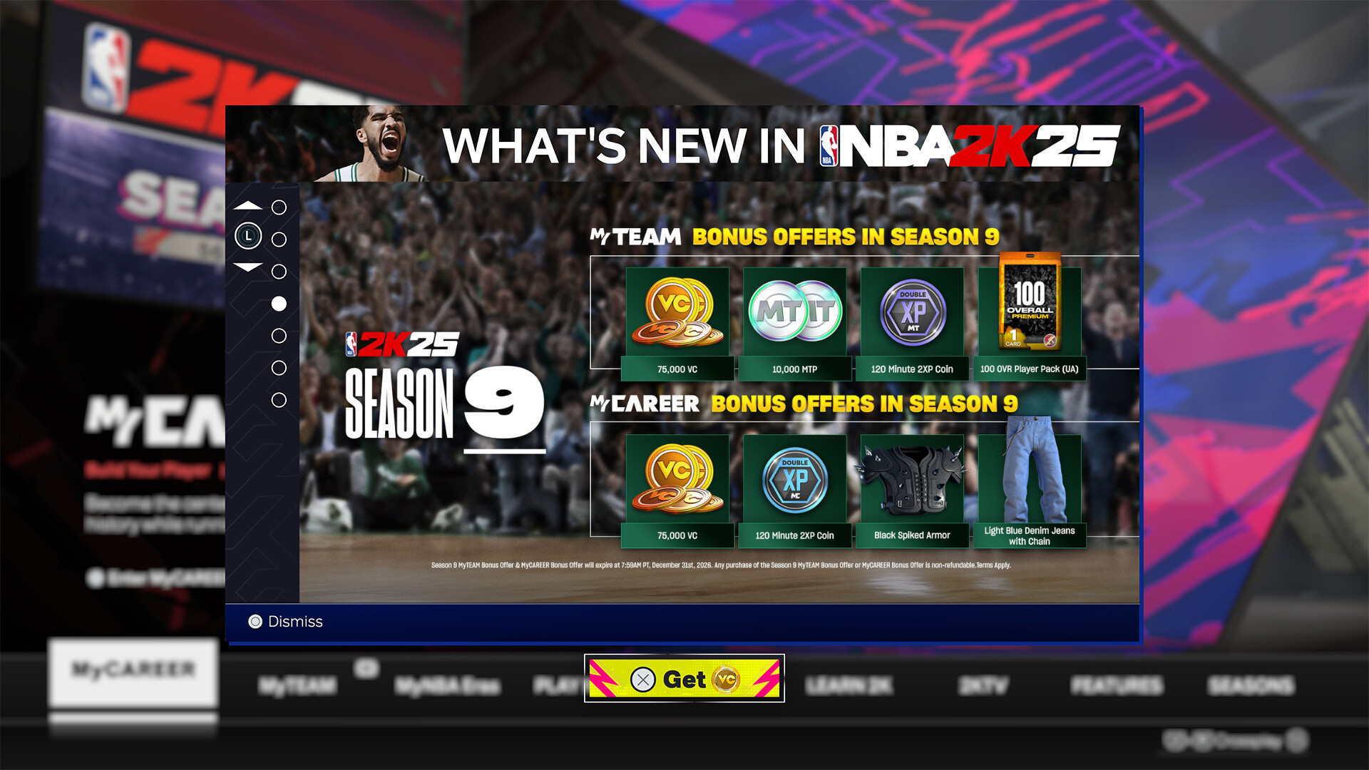 NBA 2K25 MyTEAM Bonus Offer: Season 9 Featured Screenshot #1