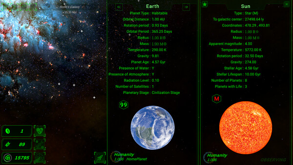 Скриншот из Galactic Simulator
