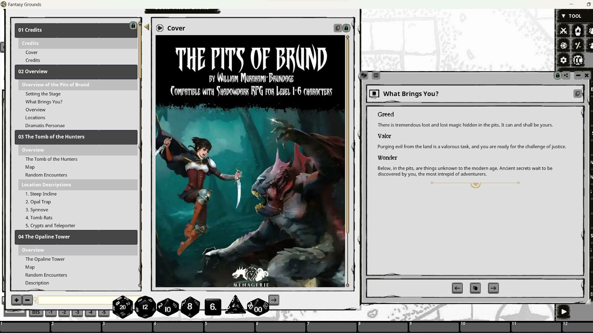 Fantasy Grounds - The Pits of Brund for Shadowdark RPGのスクリーンショット 1