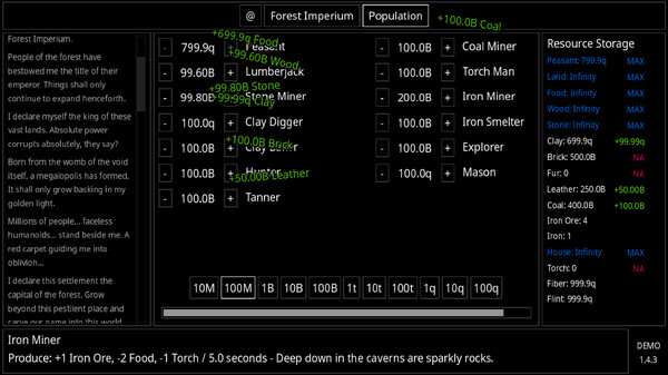 Скриншот из A Dark Forest: Incremental Horror