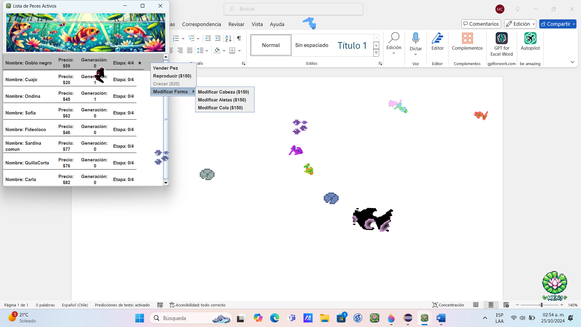 screenshot of Acuaria Pet Desktop 3