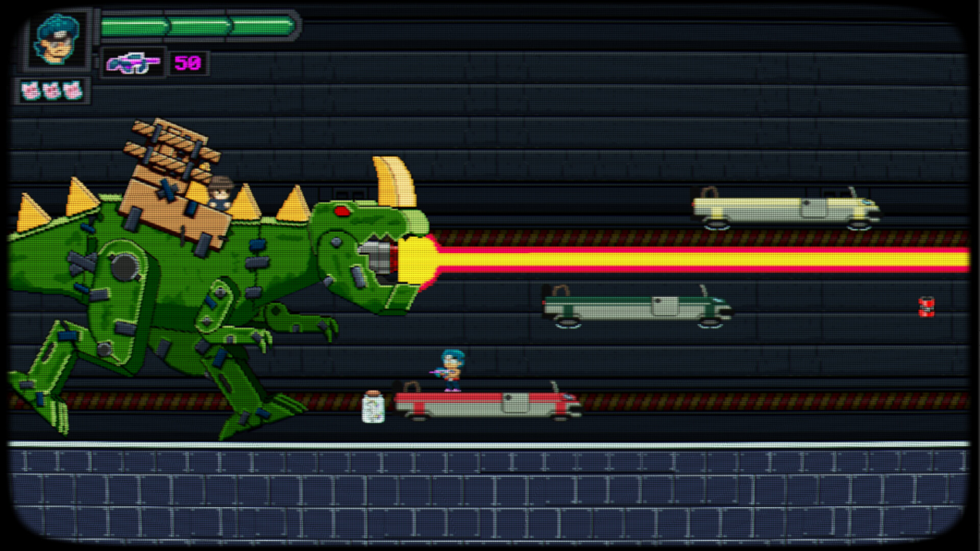 Pixel Waifu: Escape from the dark corporation. The telepathic power of a lovestruck otaku screenshot 2
