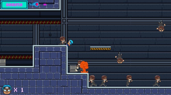 Pixel Waifu: Escape from the dark corporation. The telepathic power of a lovestruck otaku screenshot 1