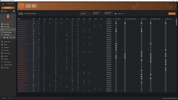 Draft Day Sports: Pro Football 2025.