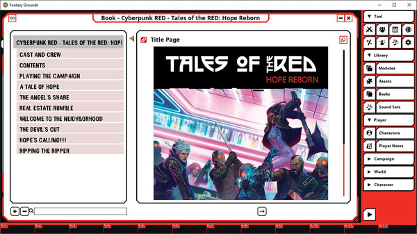 Fantasy Grounds - Cyberpunk RED - Tales of the RED: Hope Reborn