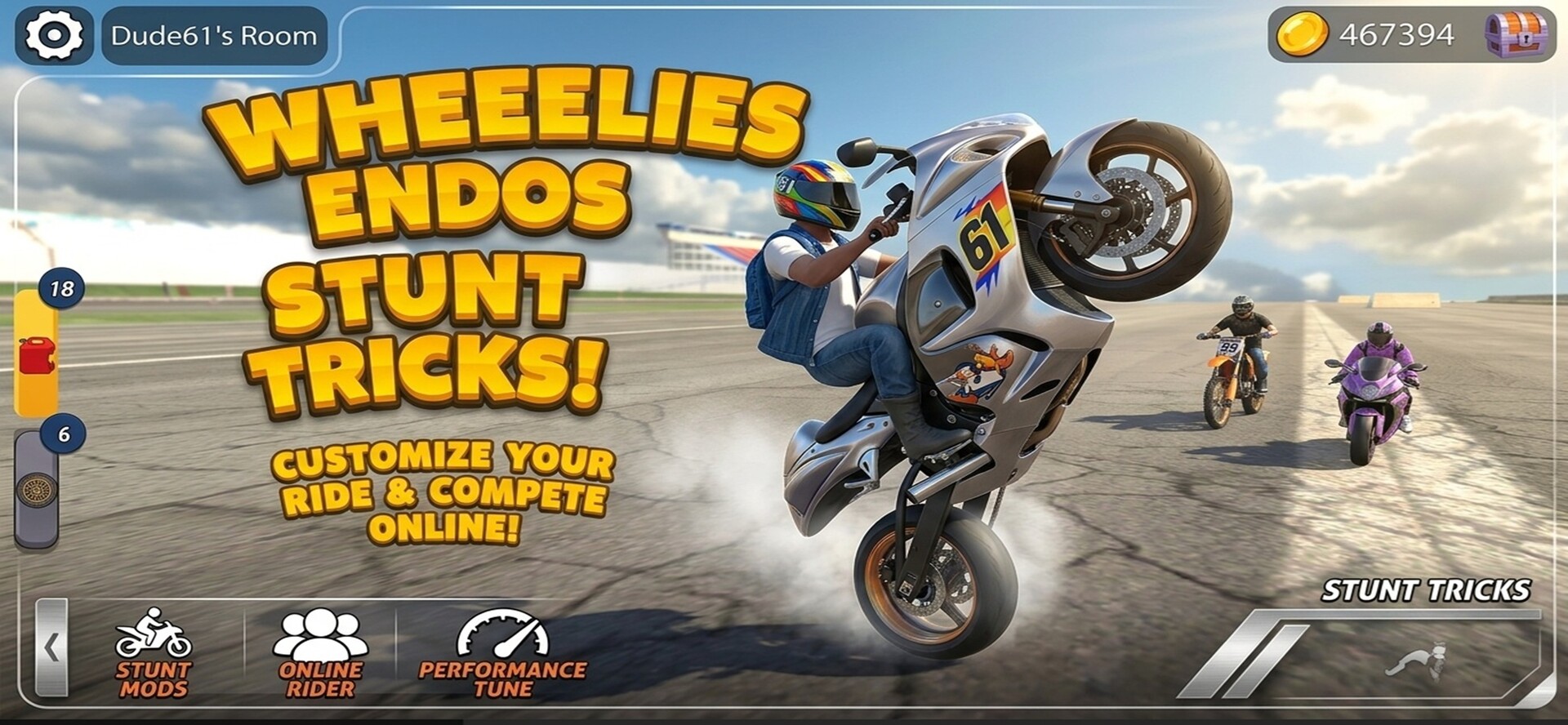 Wheelie King 8 - Motorbike simulator 3D screenshot #1