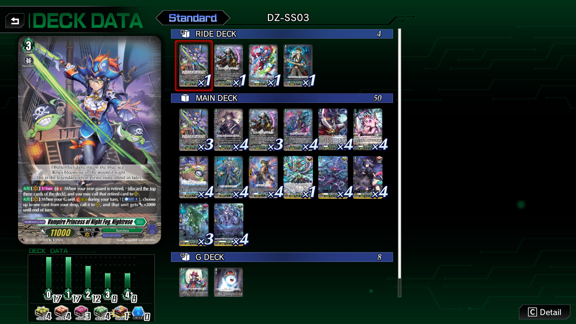 Cardfight!! Vanguard DD 2:Card Unlock Vol.4 【DZ-SS03】 "Stride Deckset Nightrose" Featured Screenshot #1