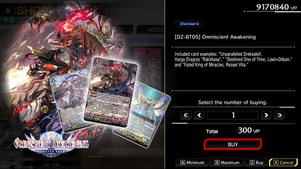 Cardfight!! Vanguard DD 2:Card Unlock Vol.2 【DZ-BT05】 "Omniscient Awakening"