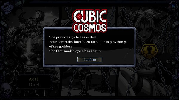 Screenshot of Cubic Cosmos gameplay showing in-action mechanics