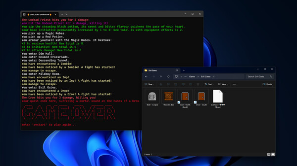 Screenshot of Directory Dungeon - File Explorer Dungeon Crawler