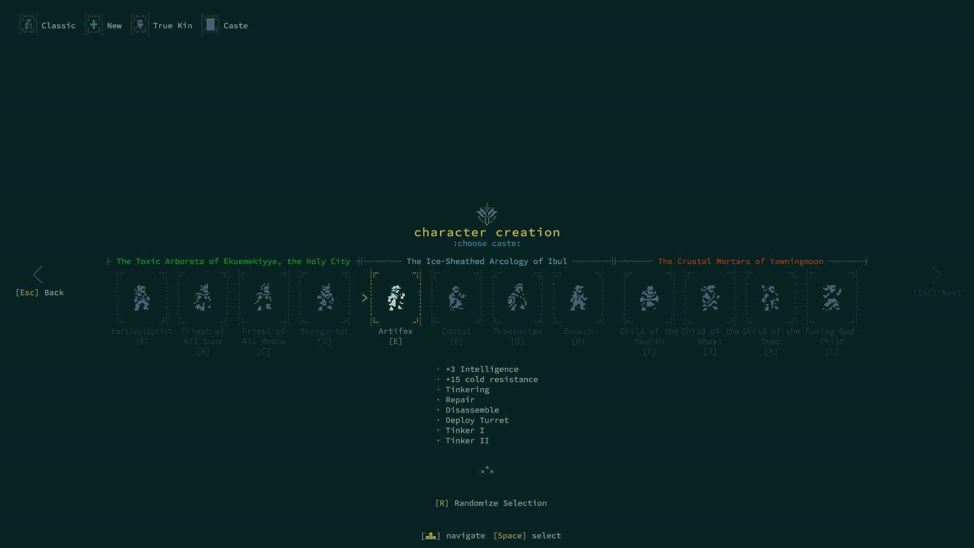 screenshot of Caves of Qud 4