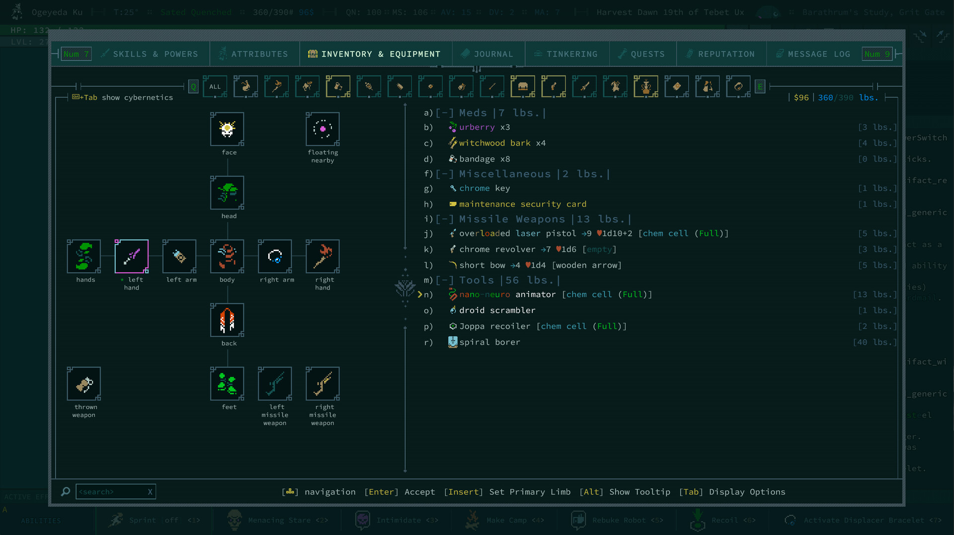 screenshot of Caves of Qud 2