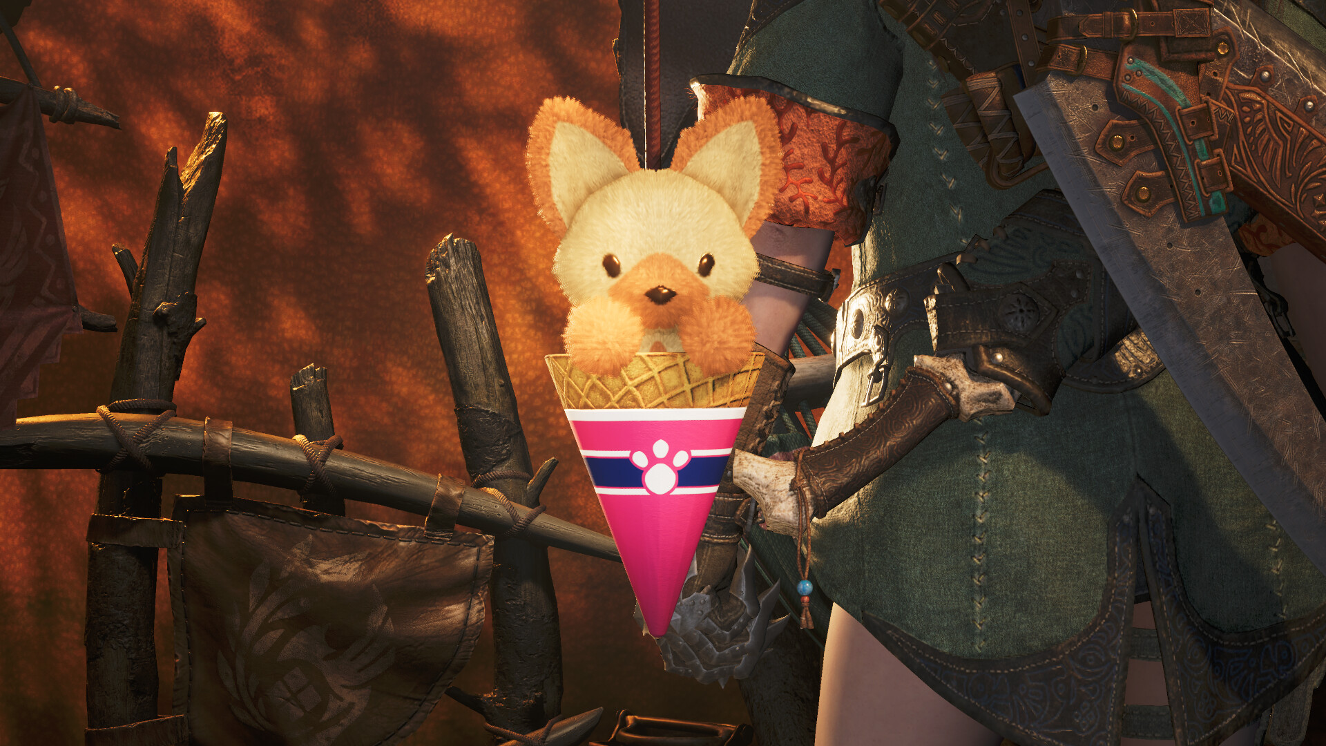 Steam：モンスターハンターワイルズ - チャーム「アイルー・キャラメル」