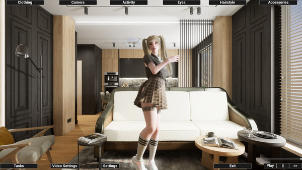 Virtual Girlfriend Lia - School Dress.