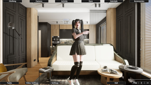 Virtual Girlfriend Lia - School Dress.