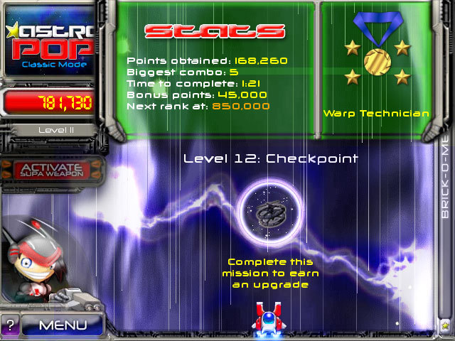 AstroPop Deluxe screenshot #2