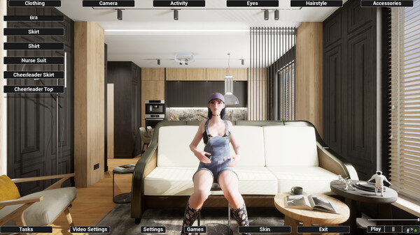 Virtual Girlfriend Lia - Overalls — скриншот 7