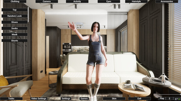 Virtual Girlfriend Lia - Overalls — скриншот 4