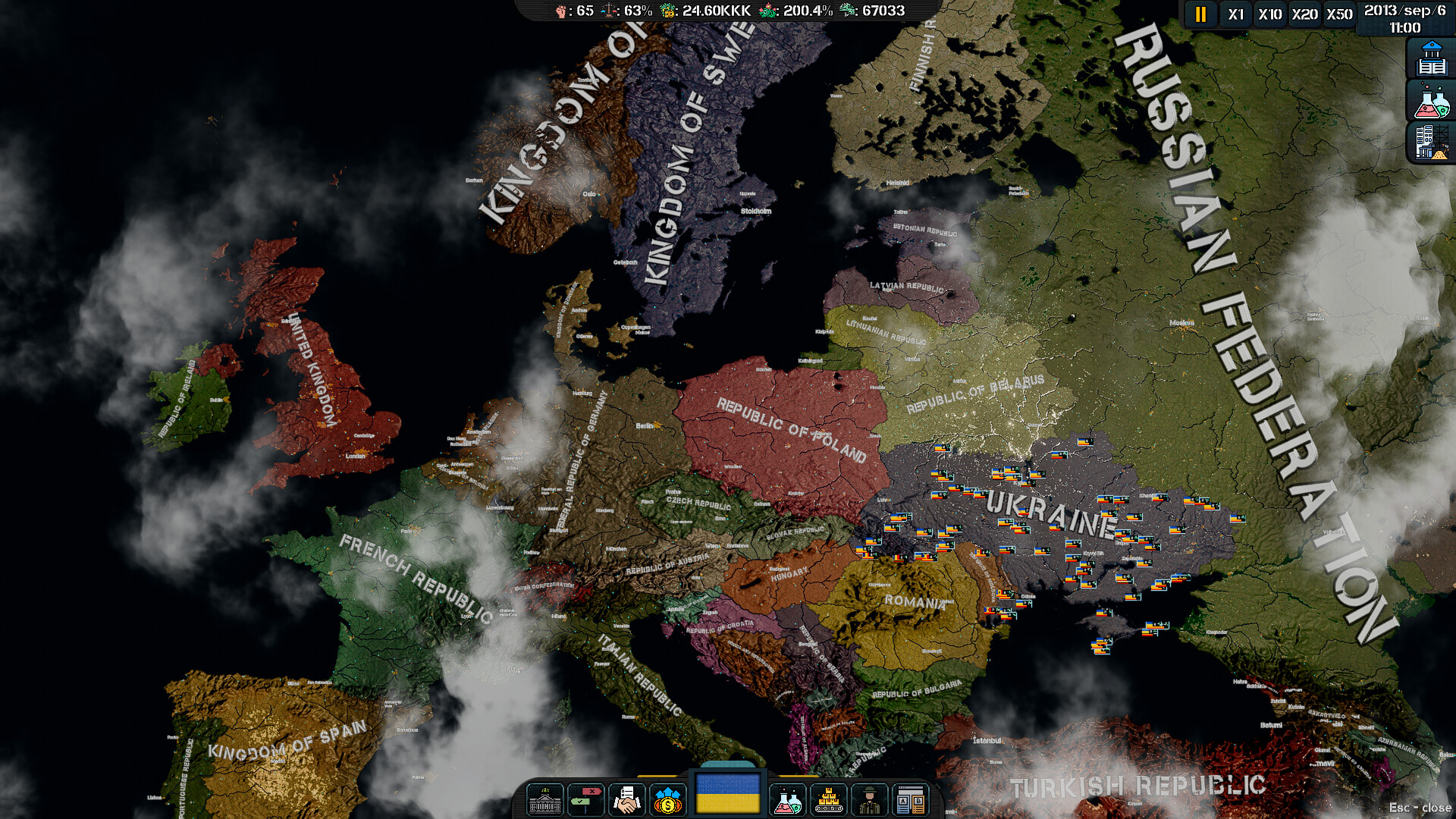Flames in Modern Europe