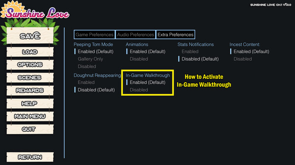 Sunshine Love CH3 Walkthrough
