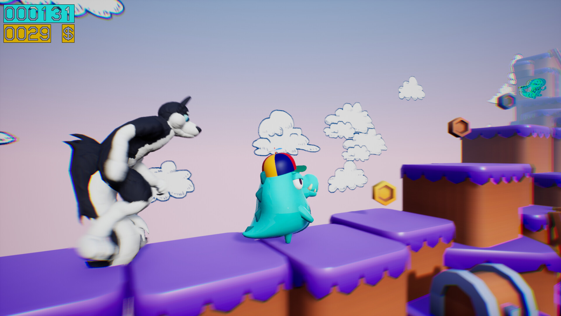Dino running from a FURRY: GAMESFORFARM screenshot 2