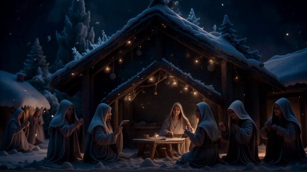 Screenshot z AI-VJ - Christmas Visuals