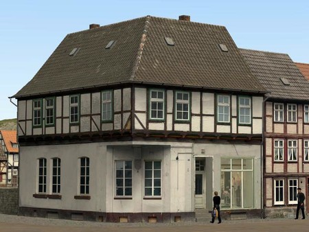 Modellset 1 - Bahnhof, Häuser, Scheunen