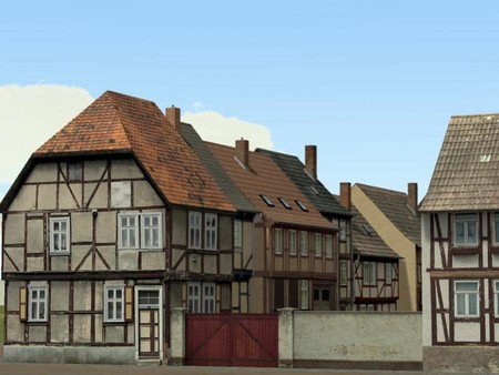 Modellset 1 - Bahnhof, Häuser, Scheunen