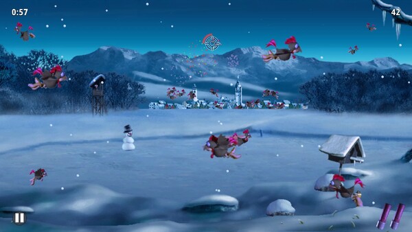 Moorhuhn Winter Edition gameplay screenshot