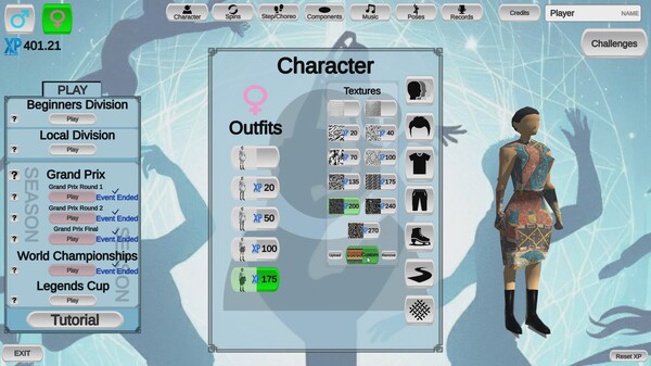 Screenshot z Figure Skating Legends