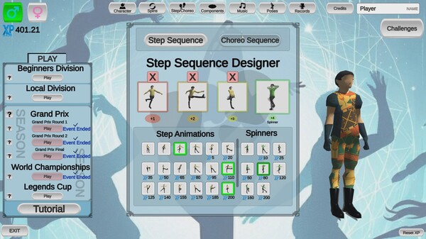 Screenshot z Figure Skating Legends